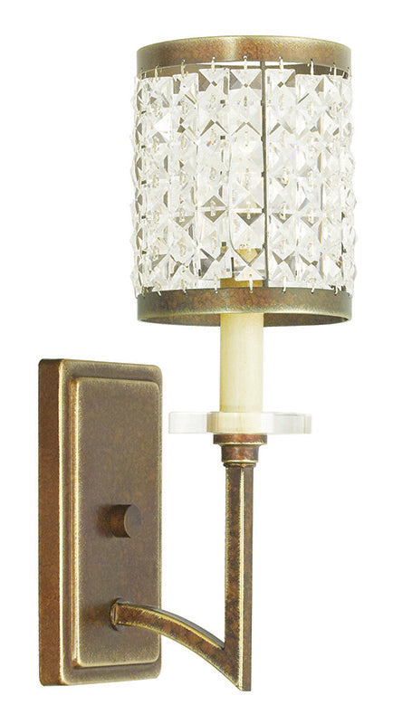 LIVEX Lighting 50561-64 Grammercy Wall Sconce with Hand-Painted Palacial Bronze (1 Light)
