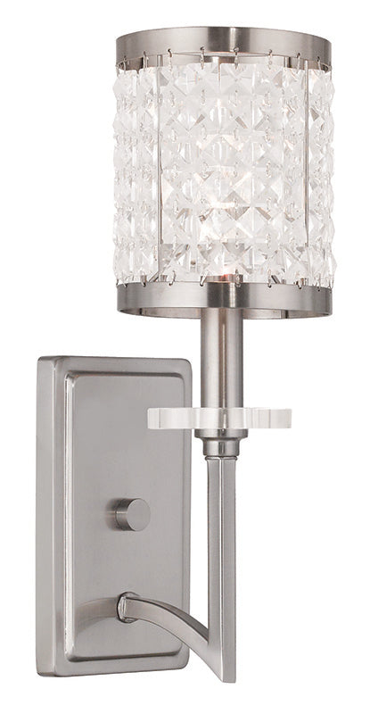 LIVEX Lighting 50561-91 Grammercy Wall Sconce in Brushed Nickel (1 Light)