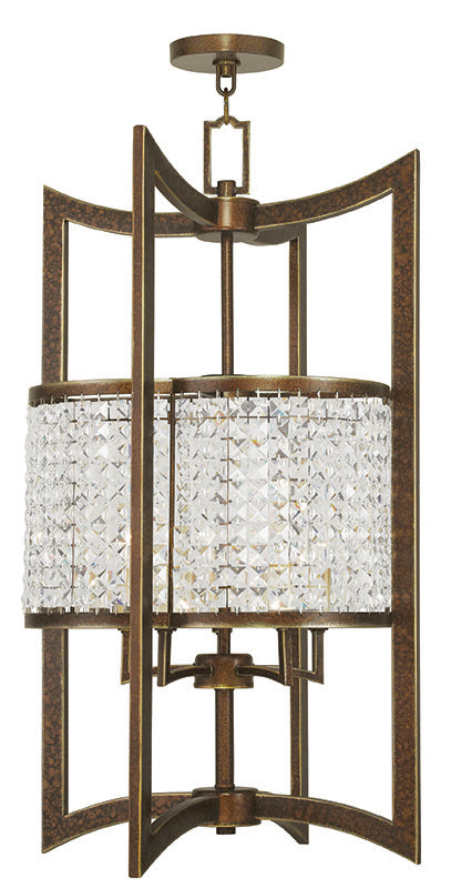 LIVEX Lighting 50569-64 Grammercy Lantern with Hand-Painted Palacial Bronze (5 Light)