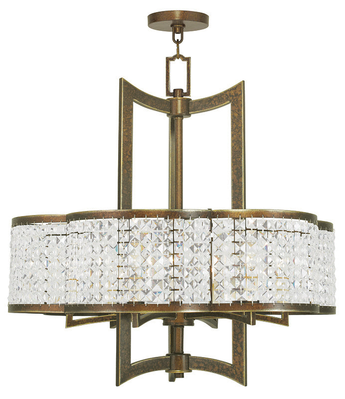 LIVEX Lighting 50576-64 Grammercy Chandelier with Hand-Painted Palacial Bronze (6 Light)