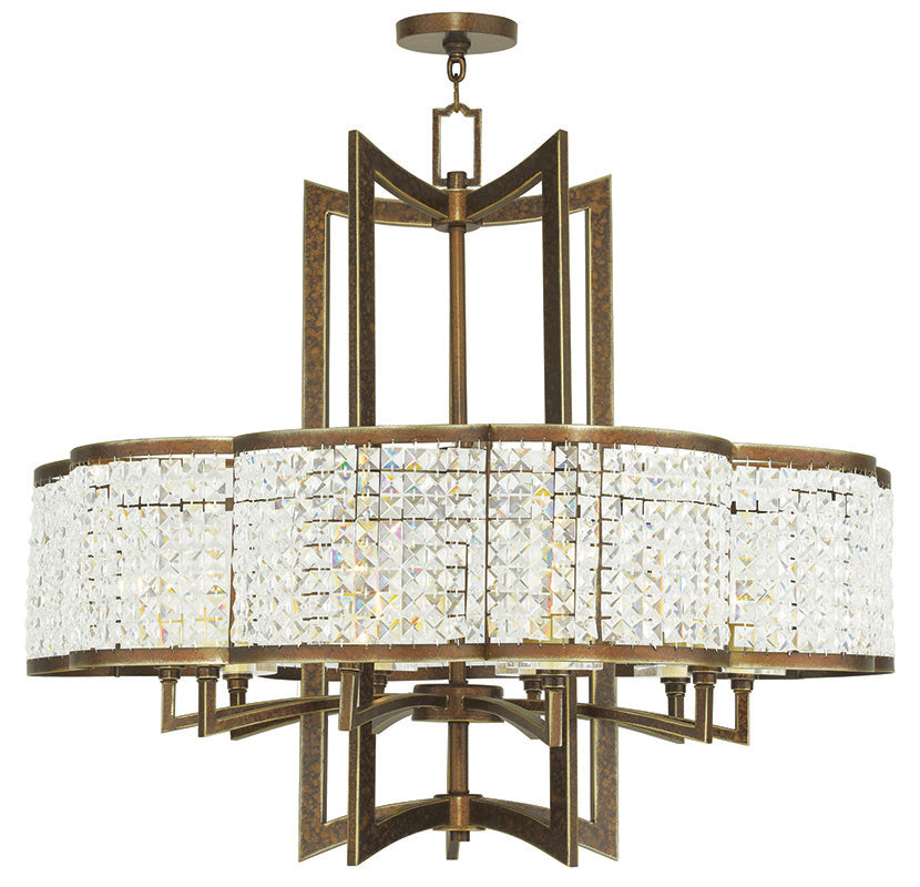 LIVEX Lighting 50579-64 Grammercy Chandelier with Hand-Painted Palacial Bronze (10 Light)