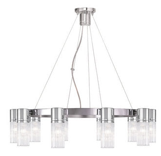 LIVEX Lighting 50699-05 Midtown Contemporary Chandelier in Polished Chrome (10 Light)