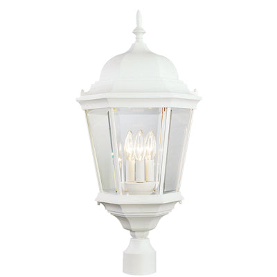 Trans Globe Lighting 51001 WH 26.75" Outdoor White Traditional Postmount Lantern