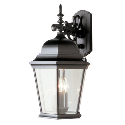 Trans Globe Lighting 51002 WH 22.5" Outdoor White Traditional Wall Lantern(Shown in BK Finish )