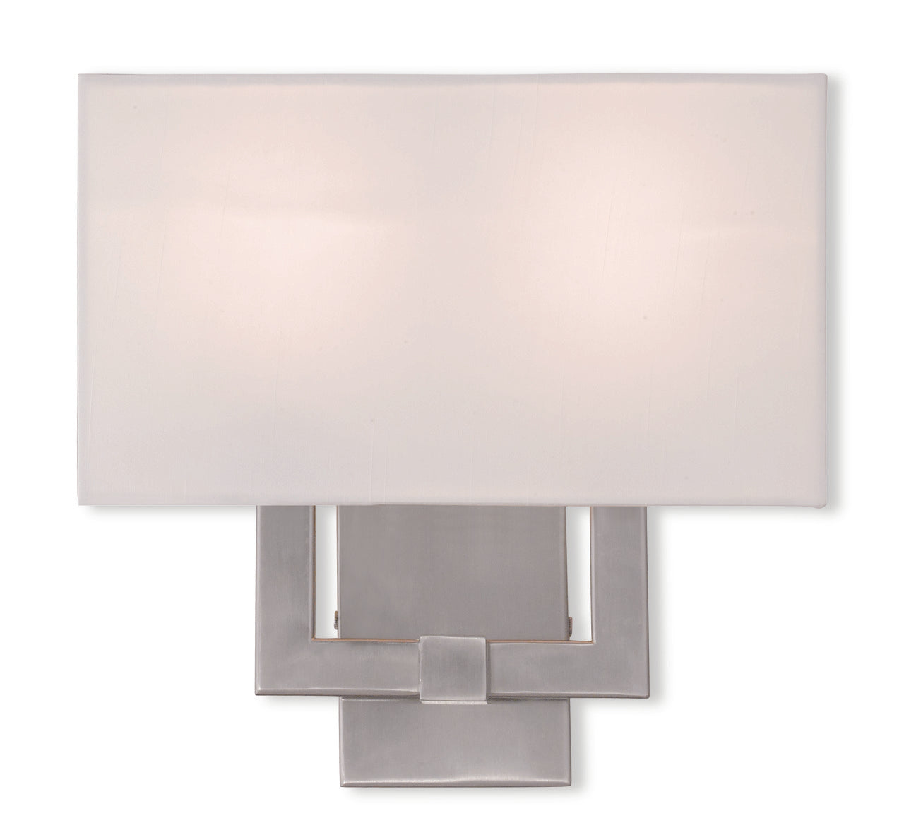 LIVEX Lighting 51103-91 Hollborn Contemporary Wall Sconce in Brushed Nickel (2 Light)