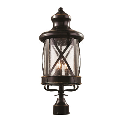 Trans Globe Lighting 5125 ROB 26.5" Outdoor Rubbed Oil Bronze Traditional Postmount Lantern