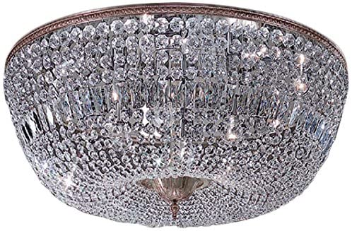 Classic Lighting 52036 MS S Crystal Baskets Crystal Flushmount in Millennium Silver