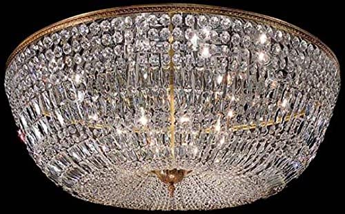Classic Lighting 52048 OWB CP Crystal Baskets Crystal Flushmount in Olde World Bronze