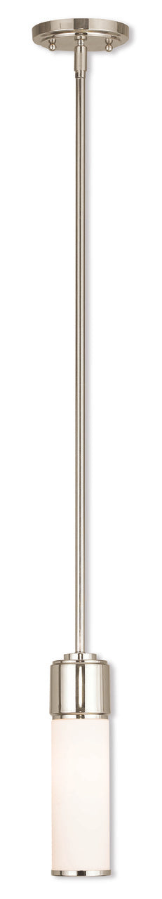 LIVEX Lighting 52111-35 Weston Contemporary Mini Pendant in Polished Nickel (1 Light)