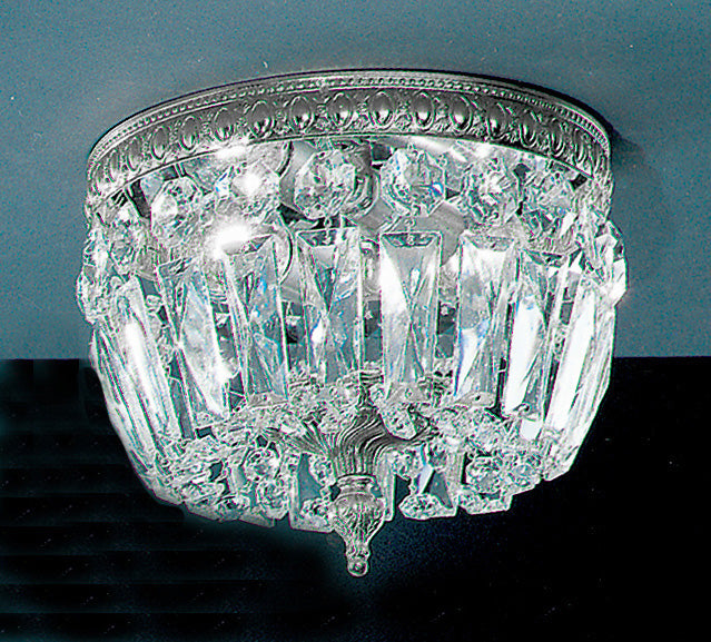 Classic Lighting 52208 CH CP Crystal Baskets Crystal Flushmount in Chrome