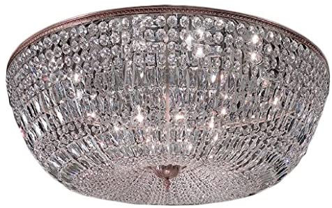 Classic Lighting 52048 MS SC Crystal Baskets Crystal Flushmount in Millennium Silver