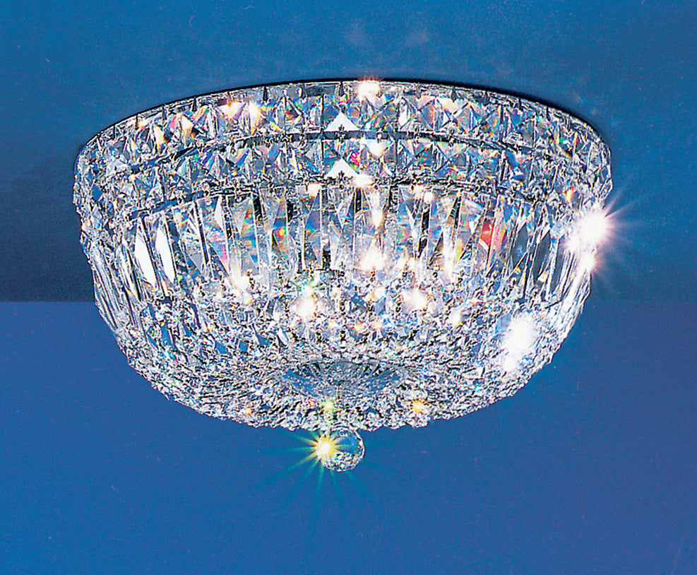 Classic Lighting 53314 CH S Empress Crystal Flushmount in Chrome