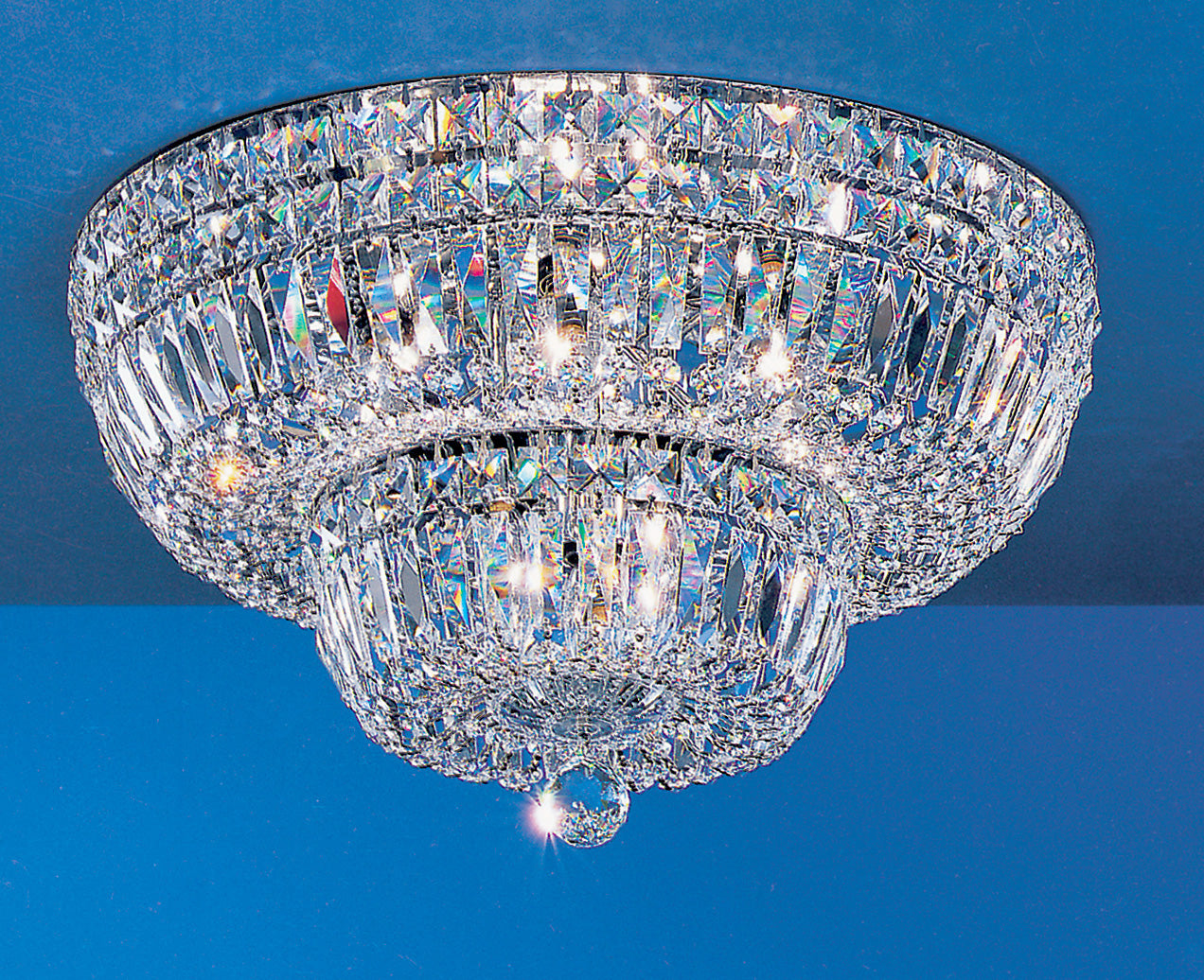 Classic Lighting 53318 CH CP Empress Crystal Flushmount in Chrome