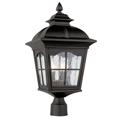 Trans Globe Lighting 5422 BK 22.5" Outdoor Black Rustic Postmount Lantern