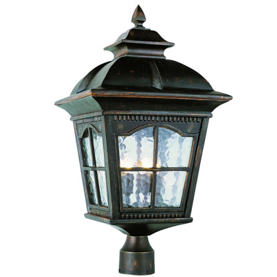 Trans Globe Lighting 5425 AR 25" Outdoor Antique Rust Rustic Postmount Lantern