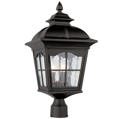 Trans Globe Lighting 5425 BK 25" Outdoor Black Rustic Postmount Lantern