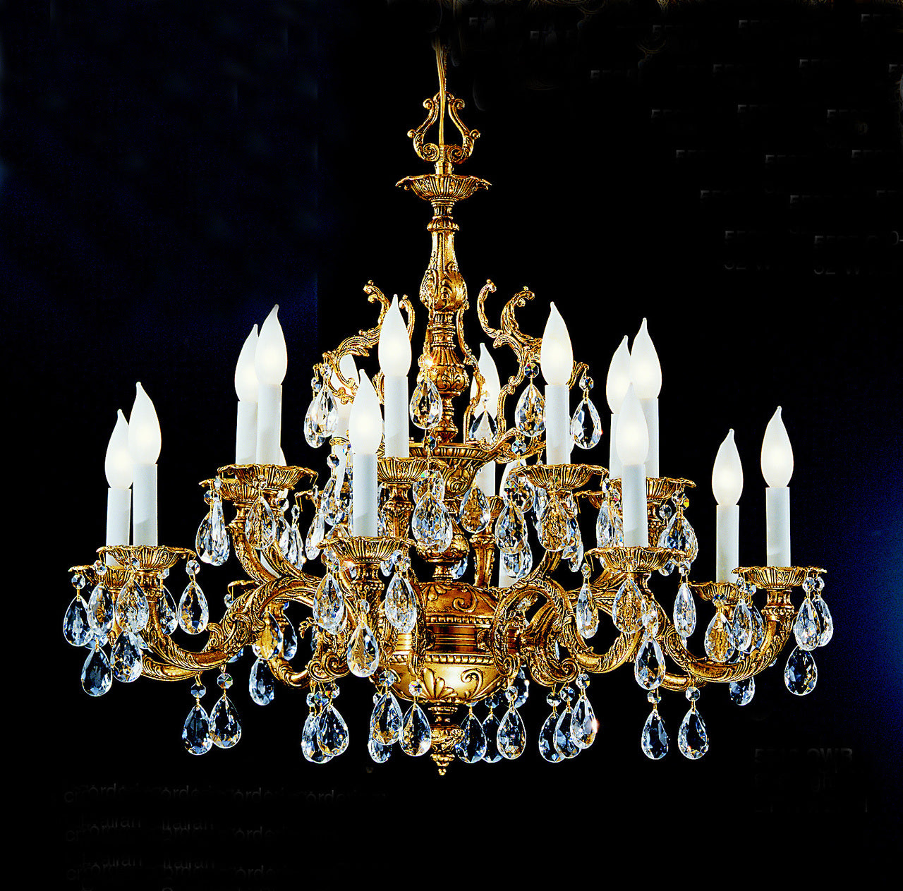 Classic Lighting 5516 OWB I Barcelona Crystal/Cast Brass Chandelier in Olde World Bronze (Imported from Spain)