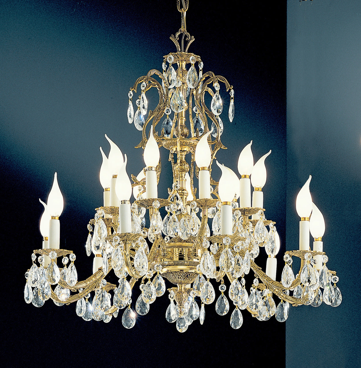 Classic Lighting 5518 OWB S Barcelona Crystal/Cast Brass Chandelier in Olde World Bronze (Imported from Spain)