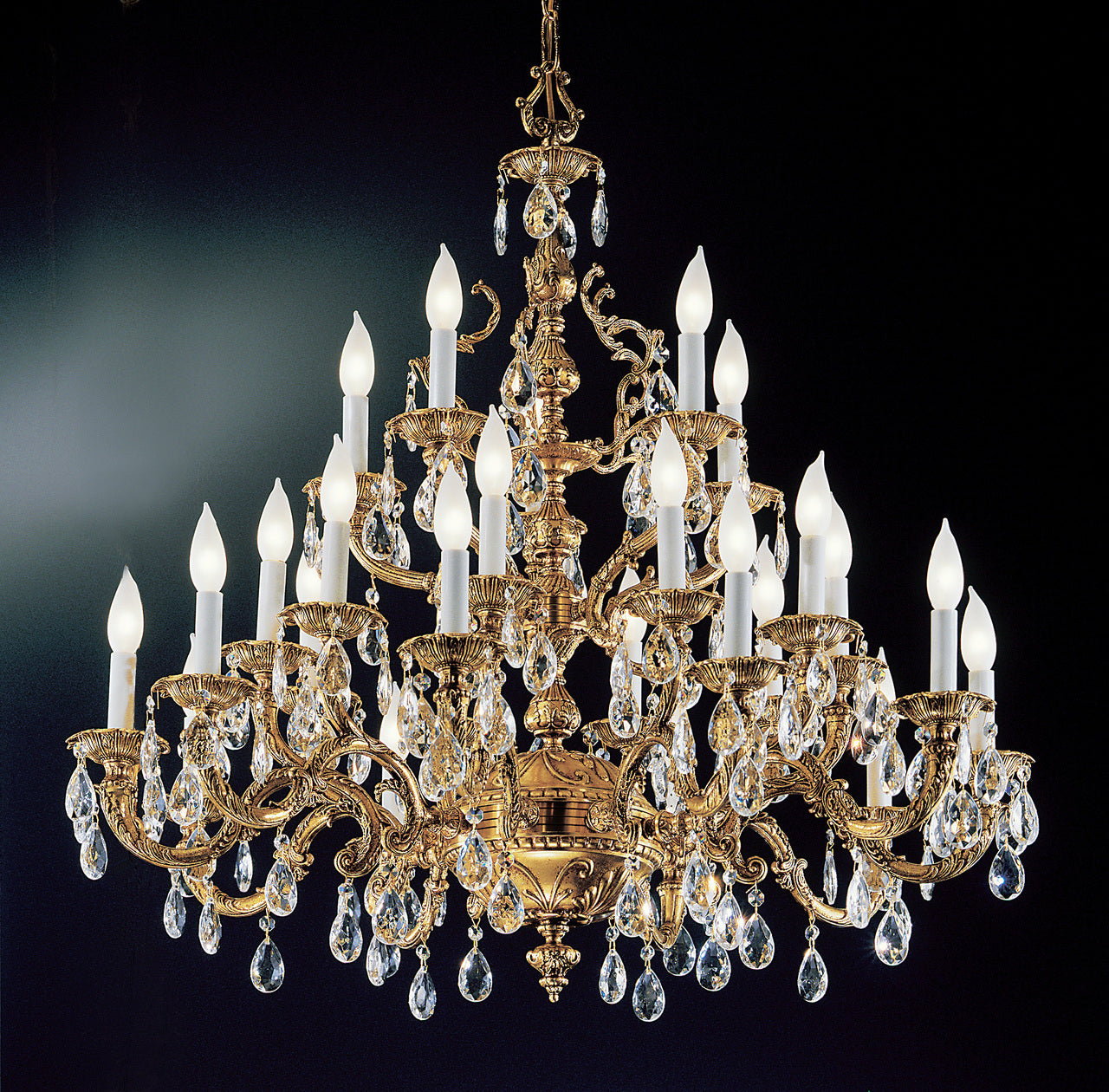 Classic Lighting 5525 OWB C Barcelona Crystal/Cast Brass Chandelier in Olde World Bronze (Imported from Spain)