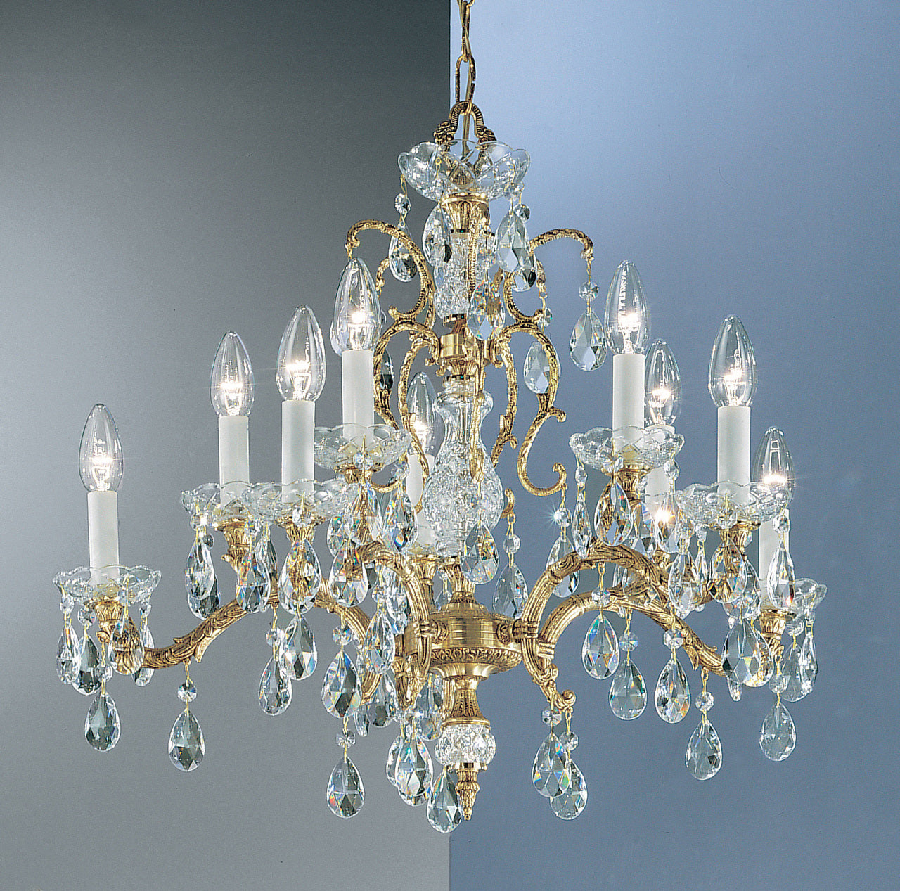 Classic Lighting 5530 OWB SGT Madrid Crystal/Cast Brass Chandelier in Olde World Bronze (Imported from Spain)
