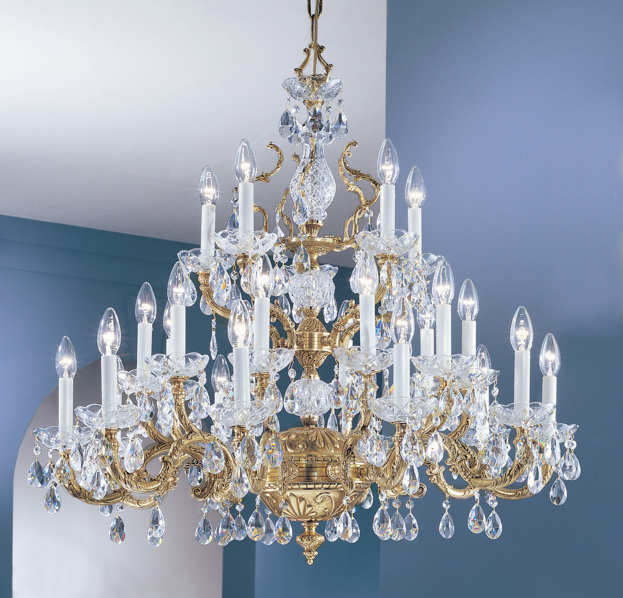 Classic Lighting 5535 OWB PAM Madrid Crystal/Cast Brass Chandelier in Olde World Bronze (Imported from Spain)