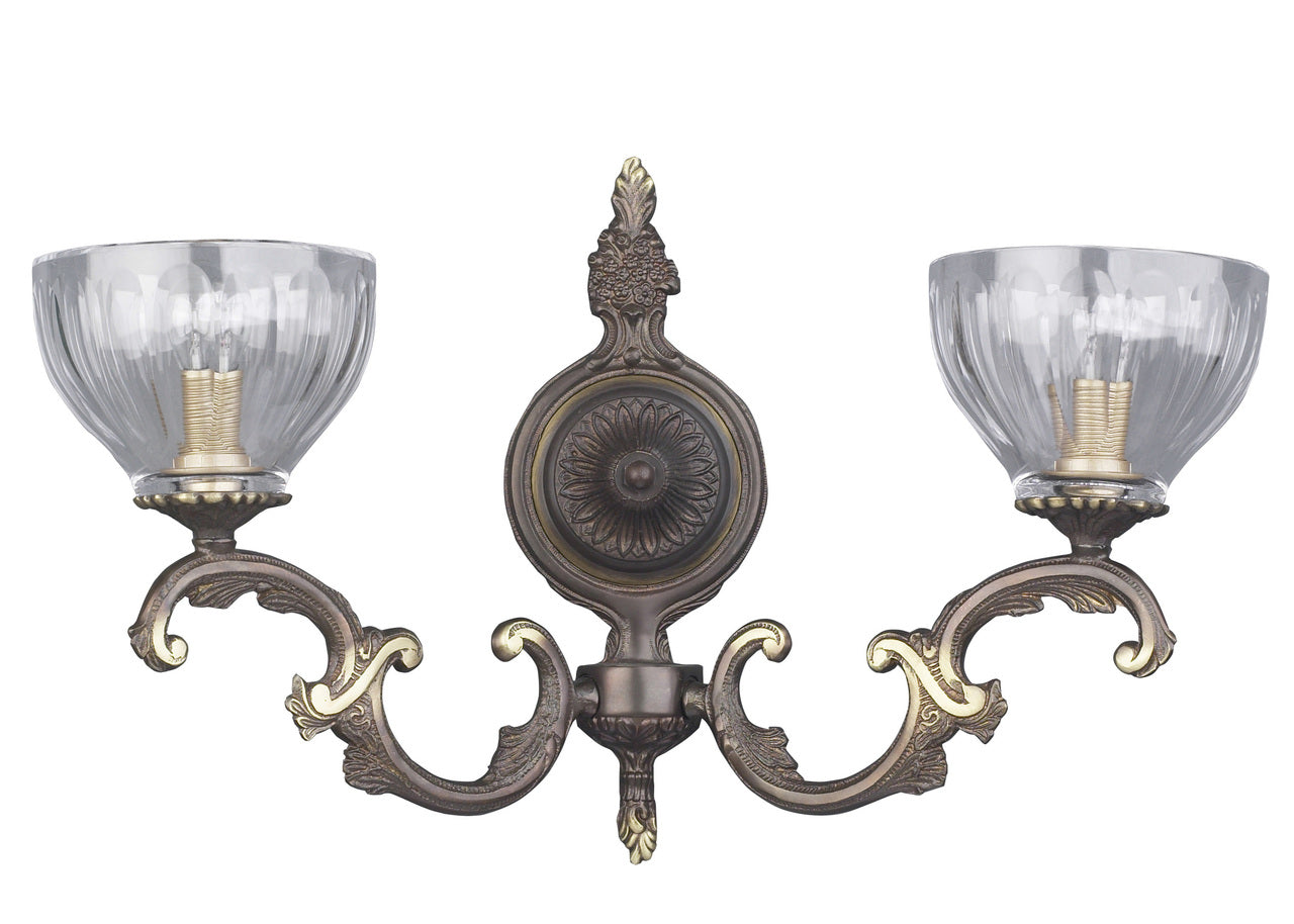 Classic Lighting 55432 RB Warsaw Cast Brass/Lead Crystal Wall Sconce in Roman Bronze (Imported from Spain)