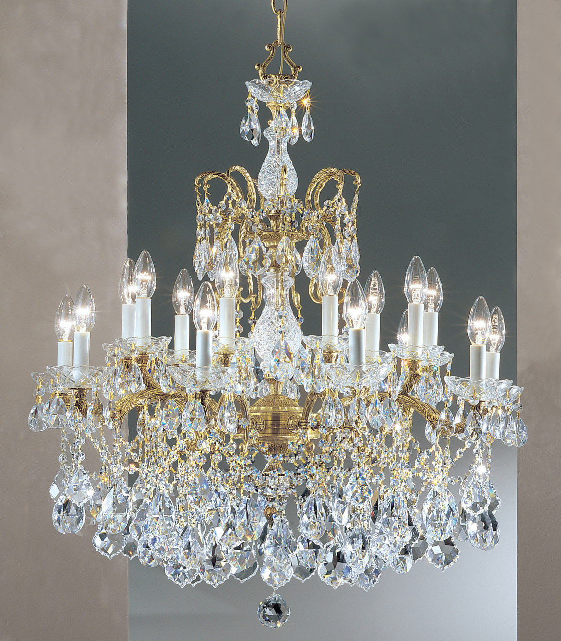 Classic Lighting 5548 OWB PAM Madrid Imperial Crystal/Cast Brass Chandelier in Olde World Bronze (Imported from Spain)
