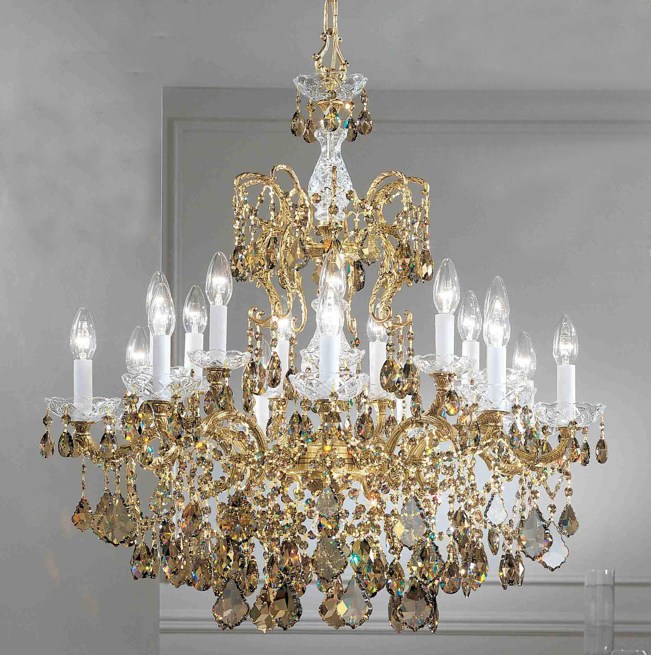 Classic Lighting 5548 OWB SGT Madrid Imperial Crystal/Cast Brass Chandelier in Olde World Bronze (Imported from Spain)