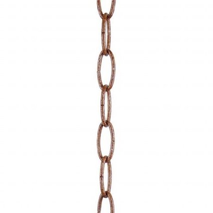 LIVEX Lighting 5608-65 Heavy Duty Decorative Chain with Hand-Painted Vintage Gold Leaves