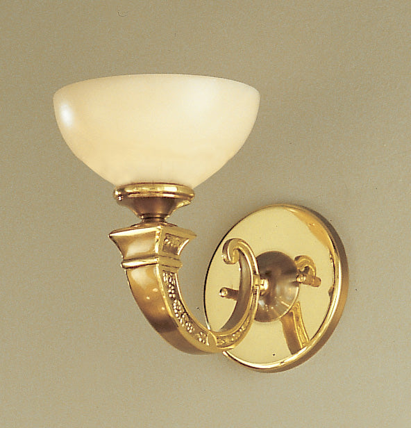 Classic Lighting 5621 ABZ Mallorca Alabaster Wall Sconce in Antique Bronze (Imported from Spain)