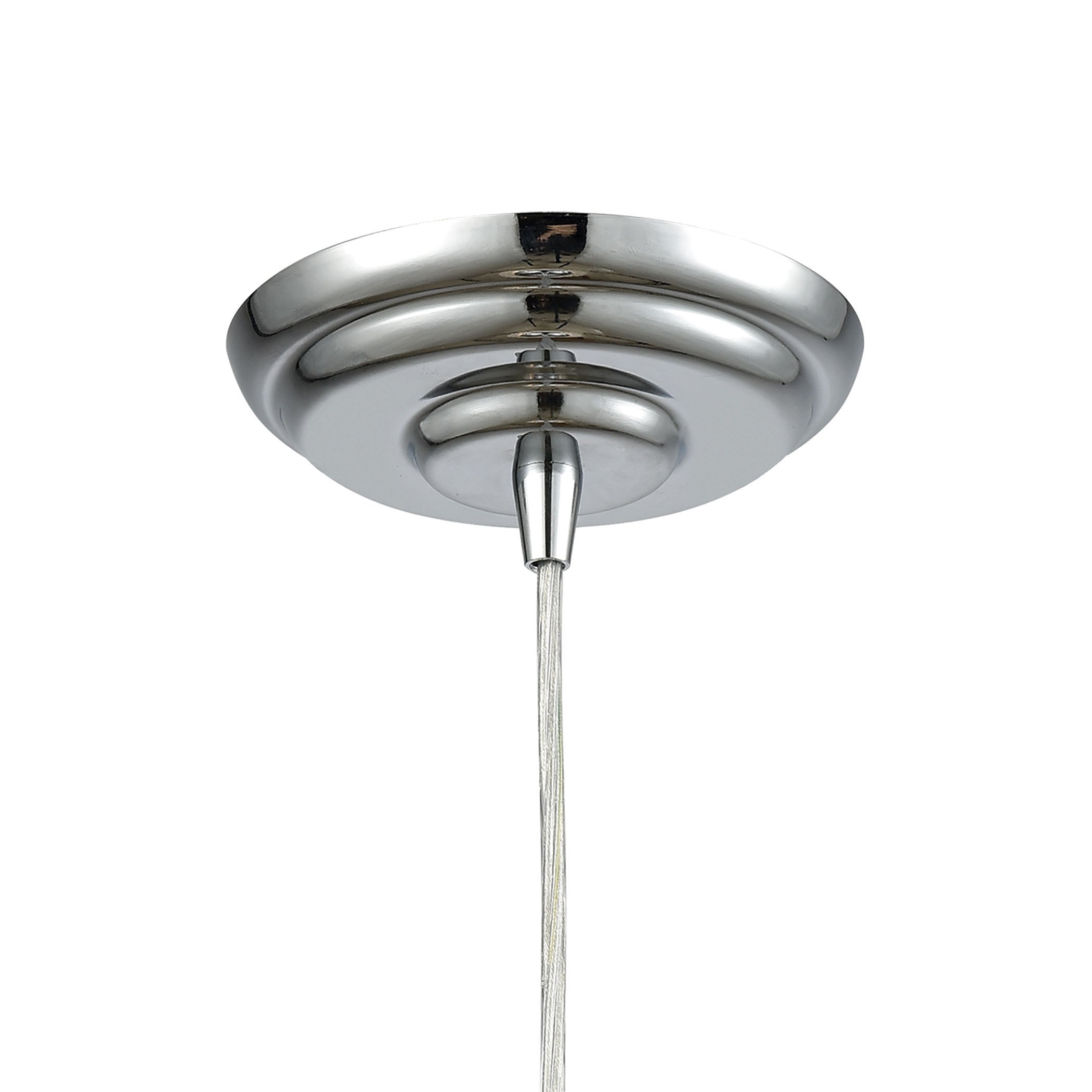 ELK Lighting 56590/1 Victoriana 1-Light Mini Pendant in Polished Chrome with Clear Crosshatched Glass