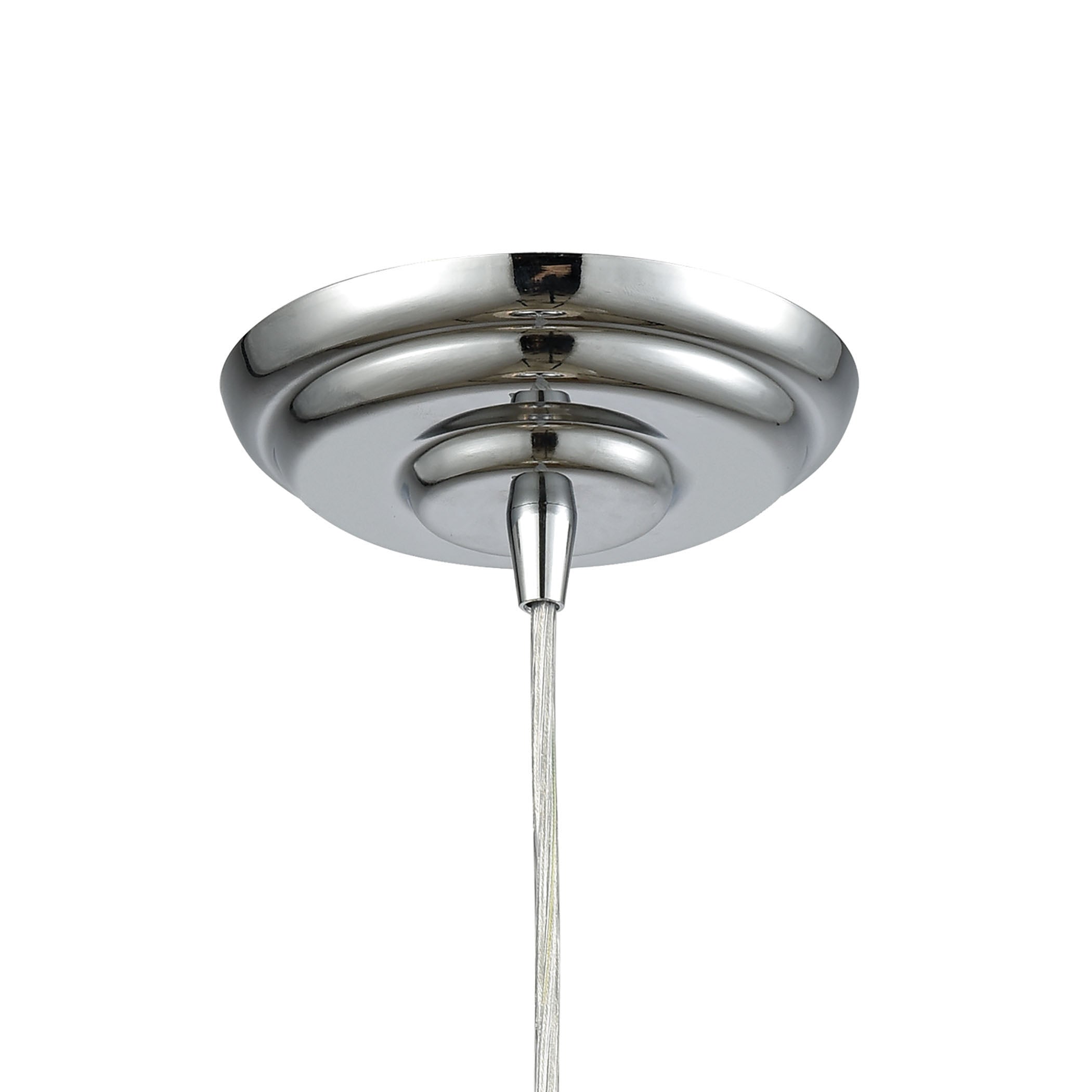 ELK Lighting 56591/1 Victoriana 1-Light Mini Pendant in Polished Chrome with Clear Patterned Glass
