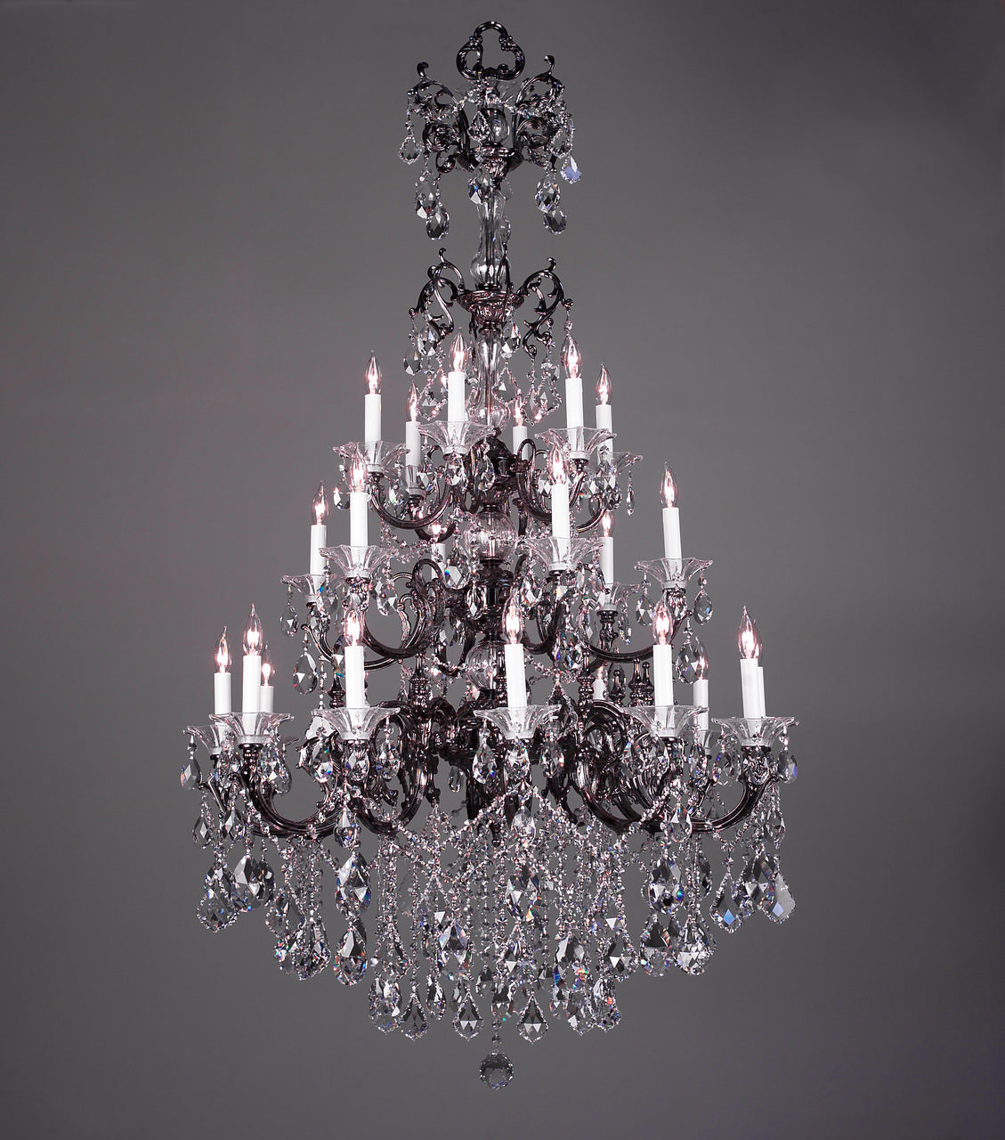 Classic Lighting 57024 MS SC Via Venteo Crystal Chandelier in Millennium Silver (Imported from Spain)