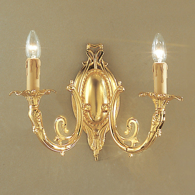Classic Lighting 5702 G Princeton Cast Brass Wall Sconce in 24k Gold (Imported from Spain)
