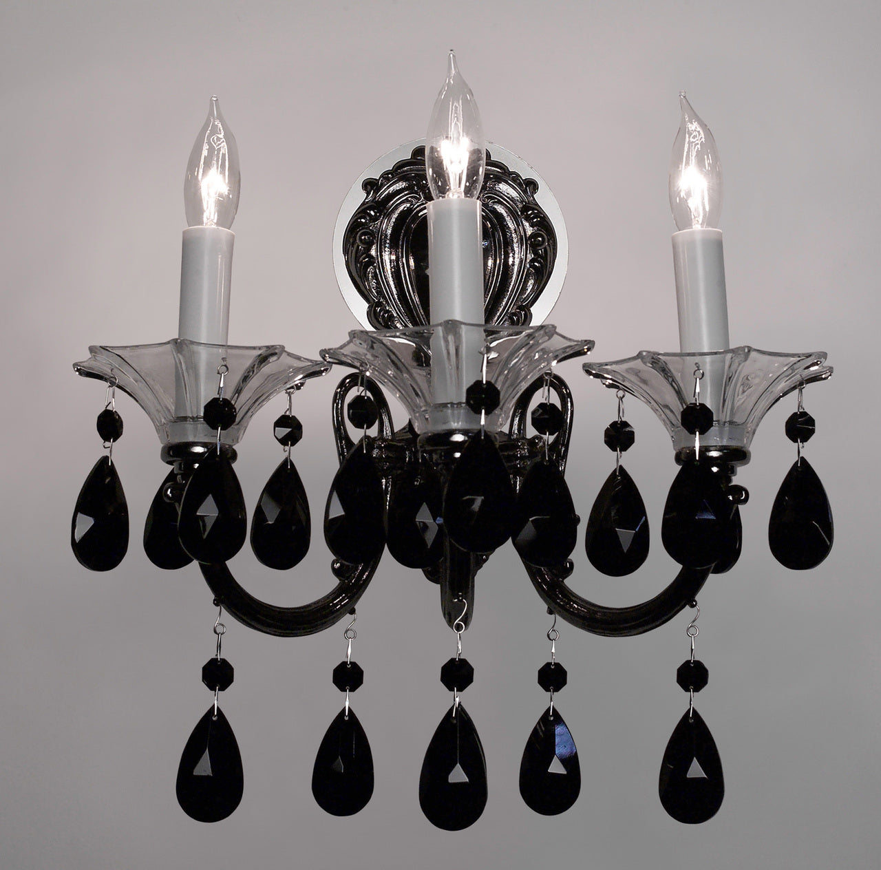 Classic Lighting 57053 MS CGT Via Lombardi Crystal Wall Sconce in Millennium Silver (Imported from Spain)