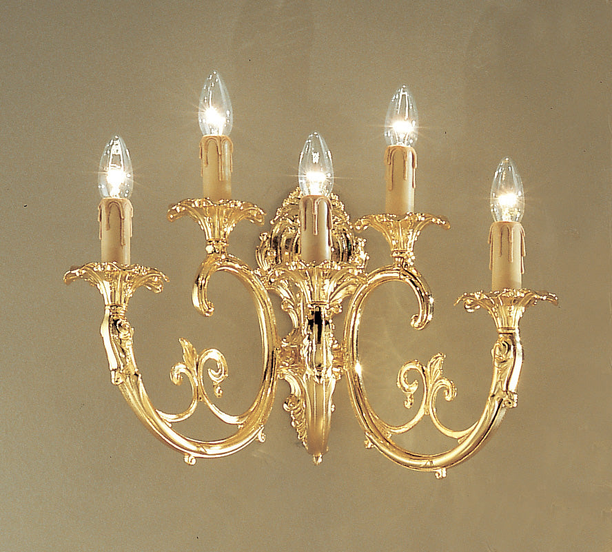 Classic Lighting 5705 G SC Princeton Crystal/Cast Brass Wall Sconce in 24k Gold (Imported from Spain)