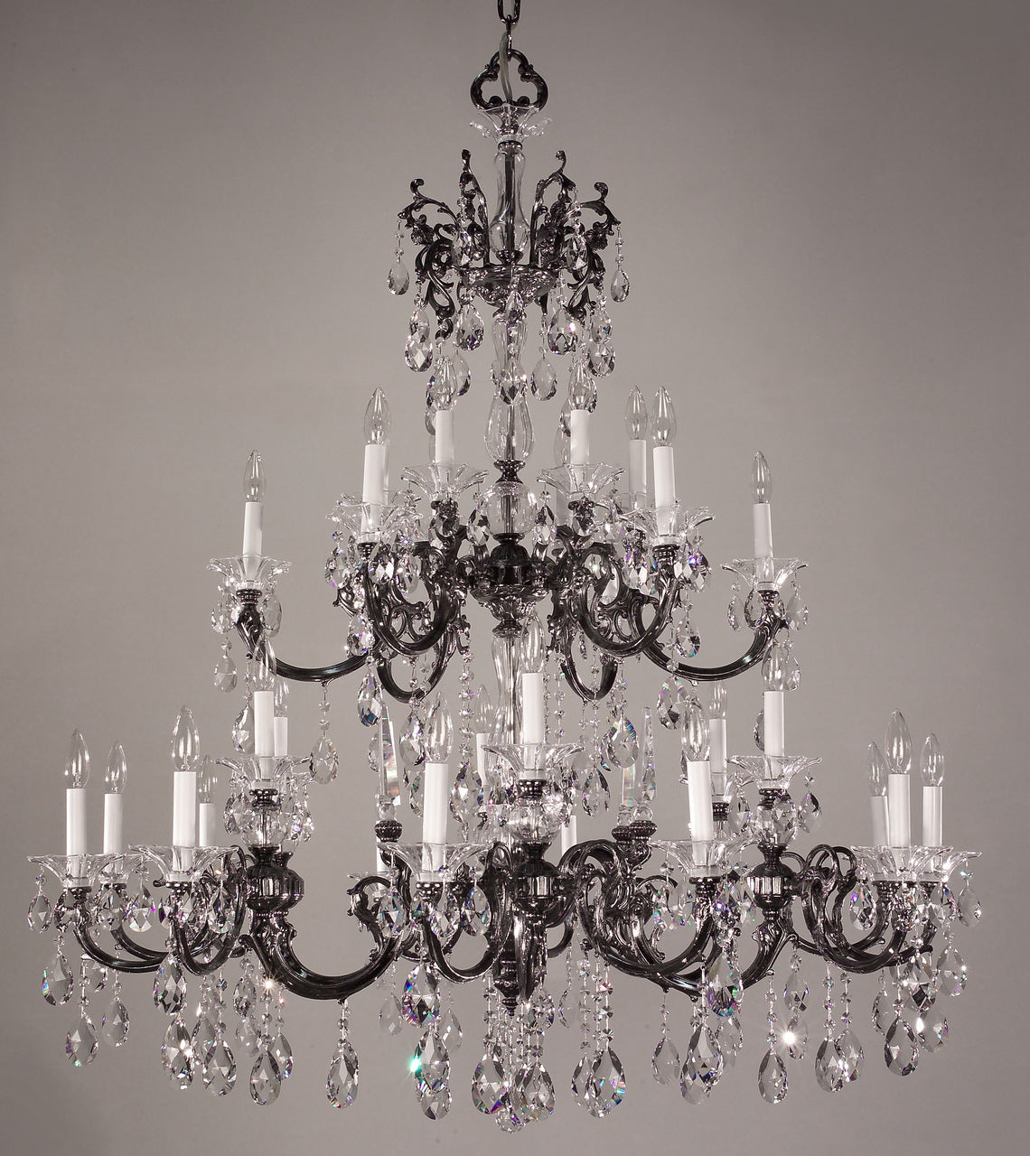 Classic Lighting 57060 G SGT Via Lombardi Crystal Chandelier in 24k Gold (Imported from Spain)