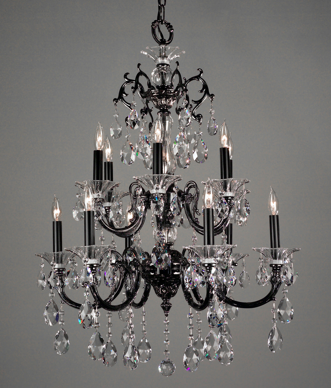 Classic Lighting 57062 G CGT Via Lombardi Crystal Chandelier in 24k Gold (Imported from Spain)