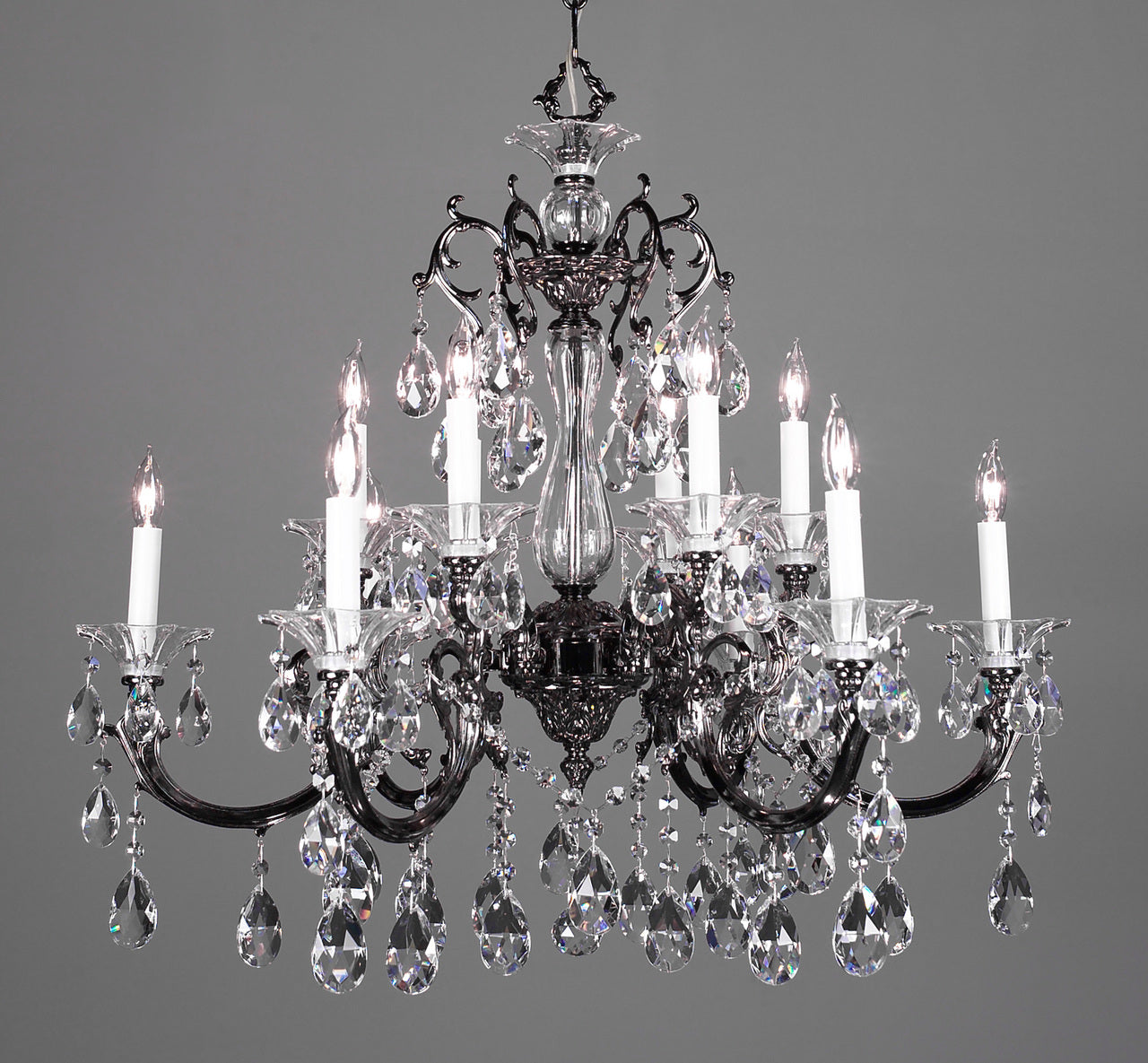 Classic Lighting 57063 G S Via Lombardi Crystal Chandelier in 24k Gold (Imported from Spain)