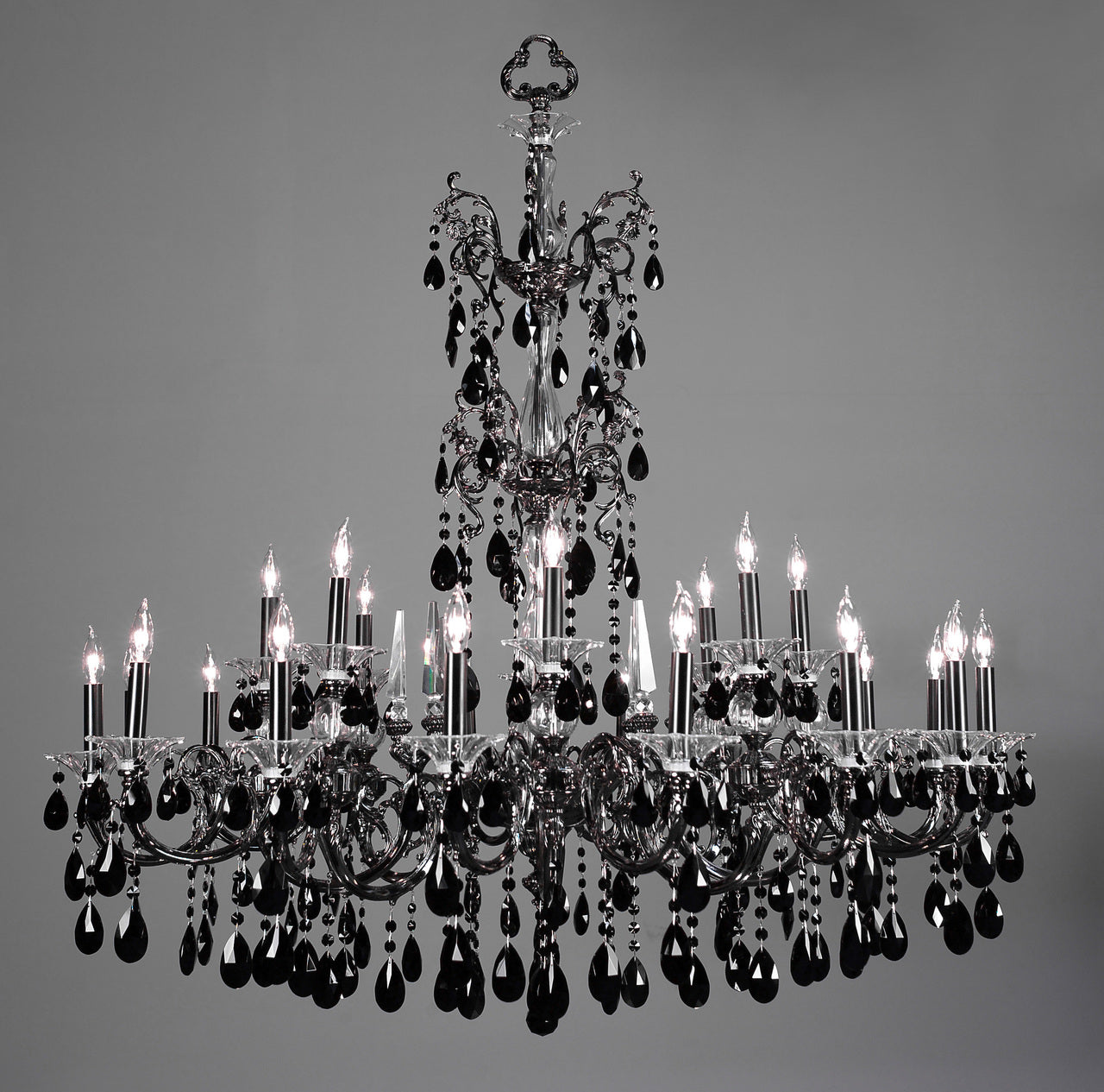 Classic Lighting 57065 EP SC Via Lombardi Crystal Chandelier in Ebony Pearl (Imported from Spain)
