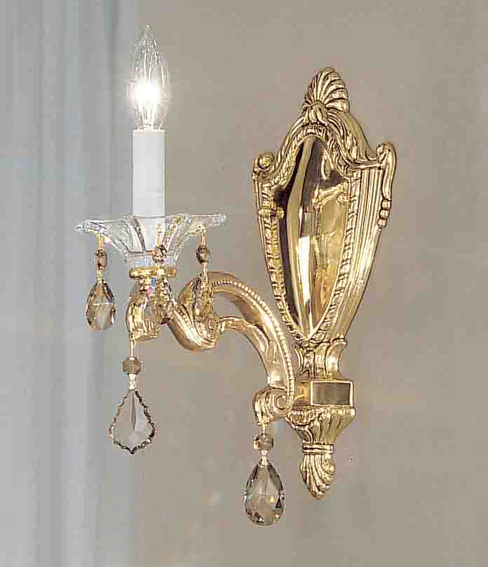 Classic Lighting 57101 BBK SC Via Firenze Crystal Wall Sconce in Bronze/Black Patina (Imported from Spain)