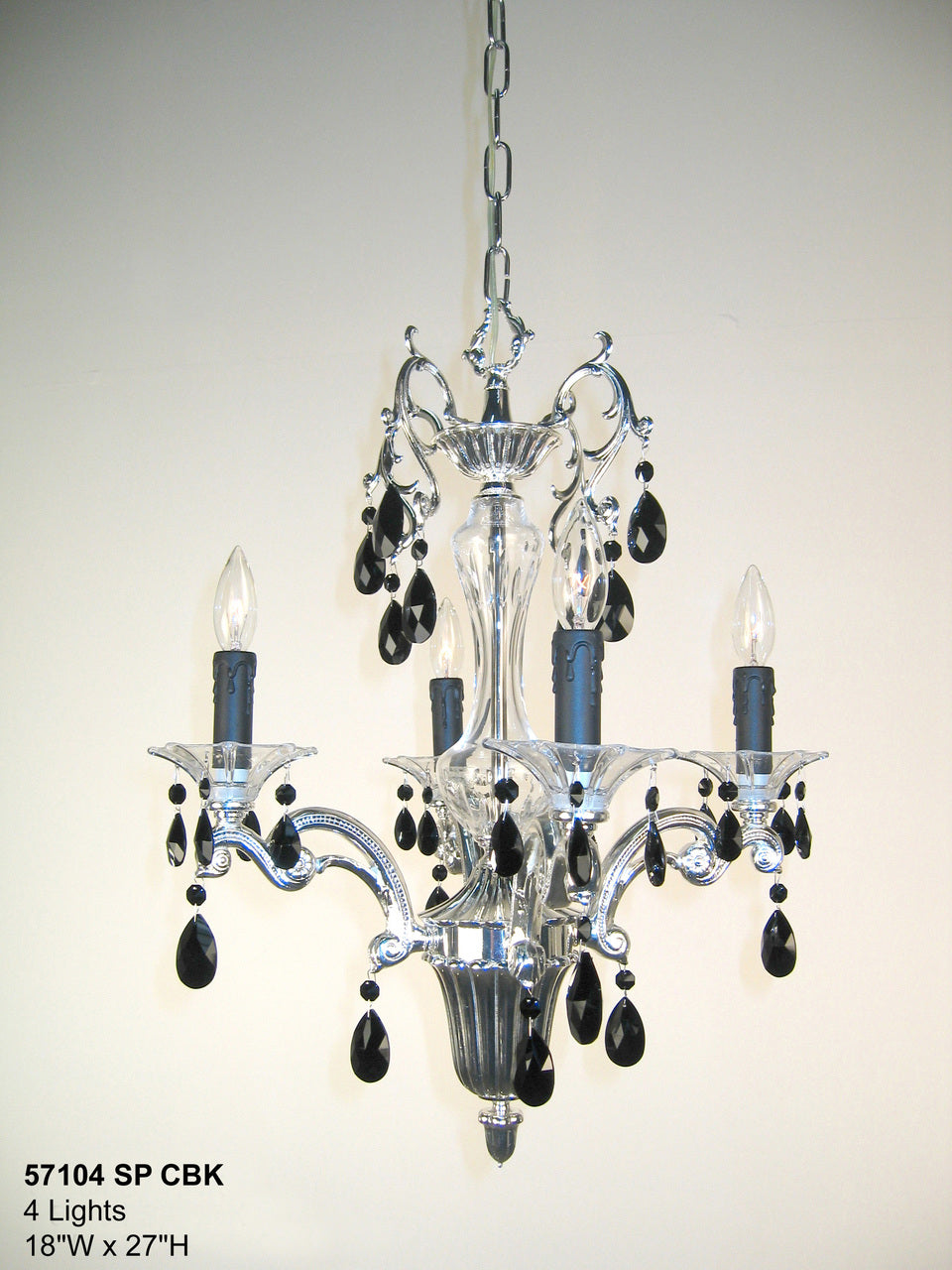 Classic Lighting 57104 SP CBK Via Firenze Crystal Mini Chandelier in Silver (Imported from Spain)