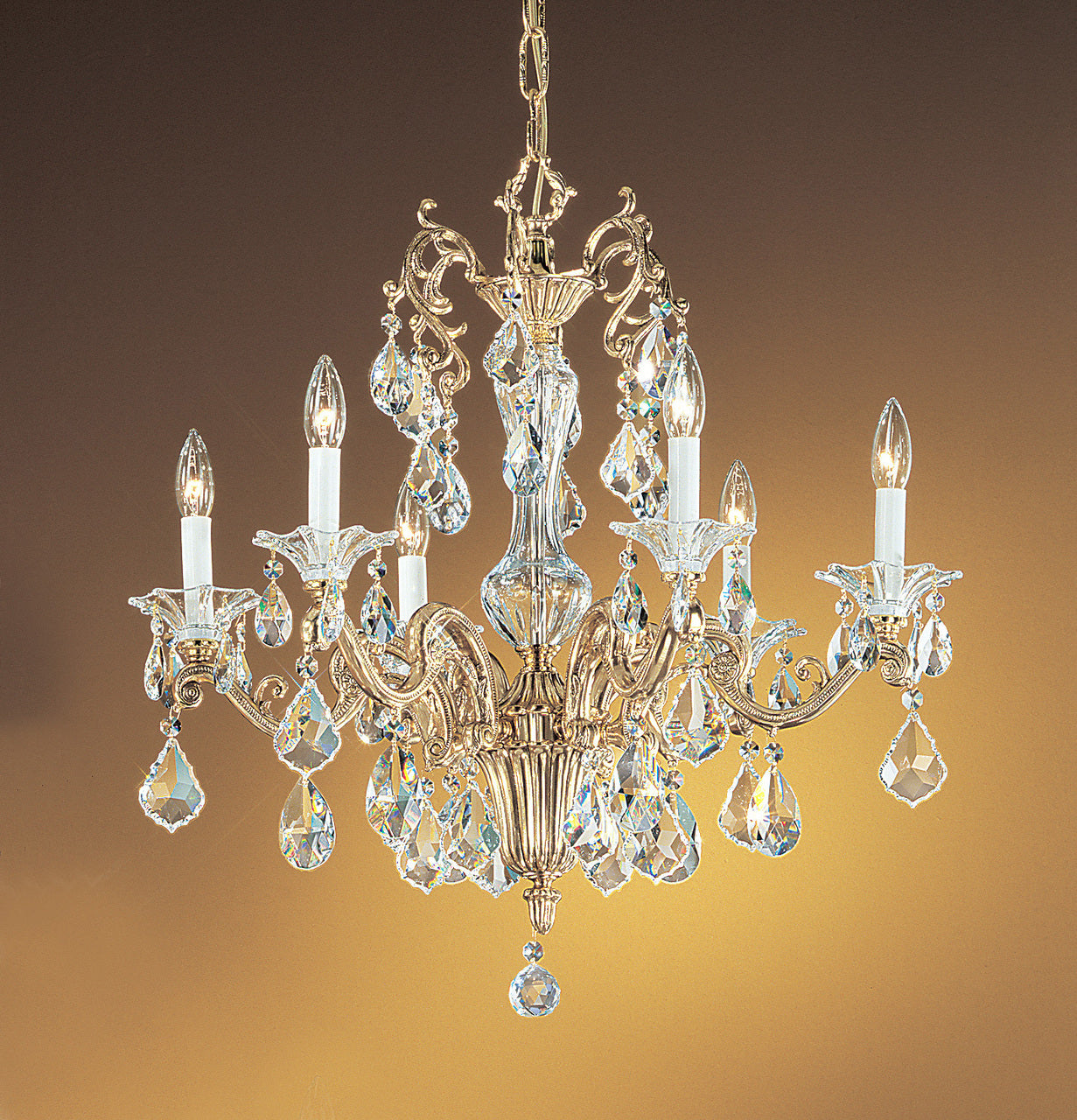 Classic Lighting 57106 BBK CSA Via Firenze Crystal Chandelier in Bronze/Black Patina (Imported from Spain)