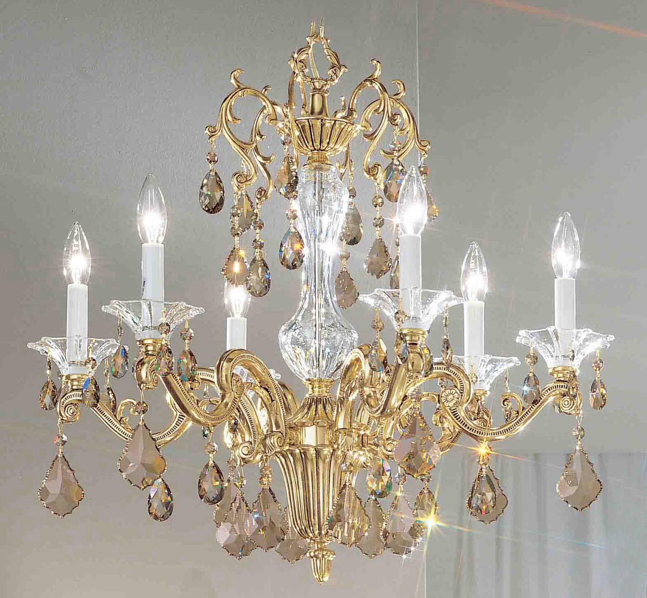 Classic Lighting 57106 BBK SGT Via Firenze Crystal Chandelier in Bronze/Black Patina (Imported from Spain)