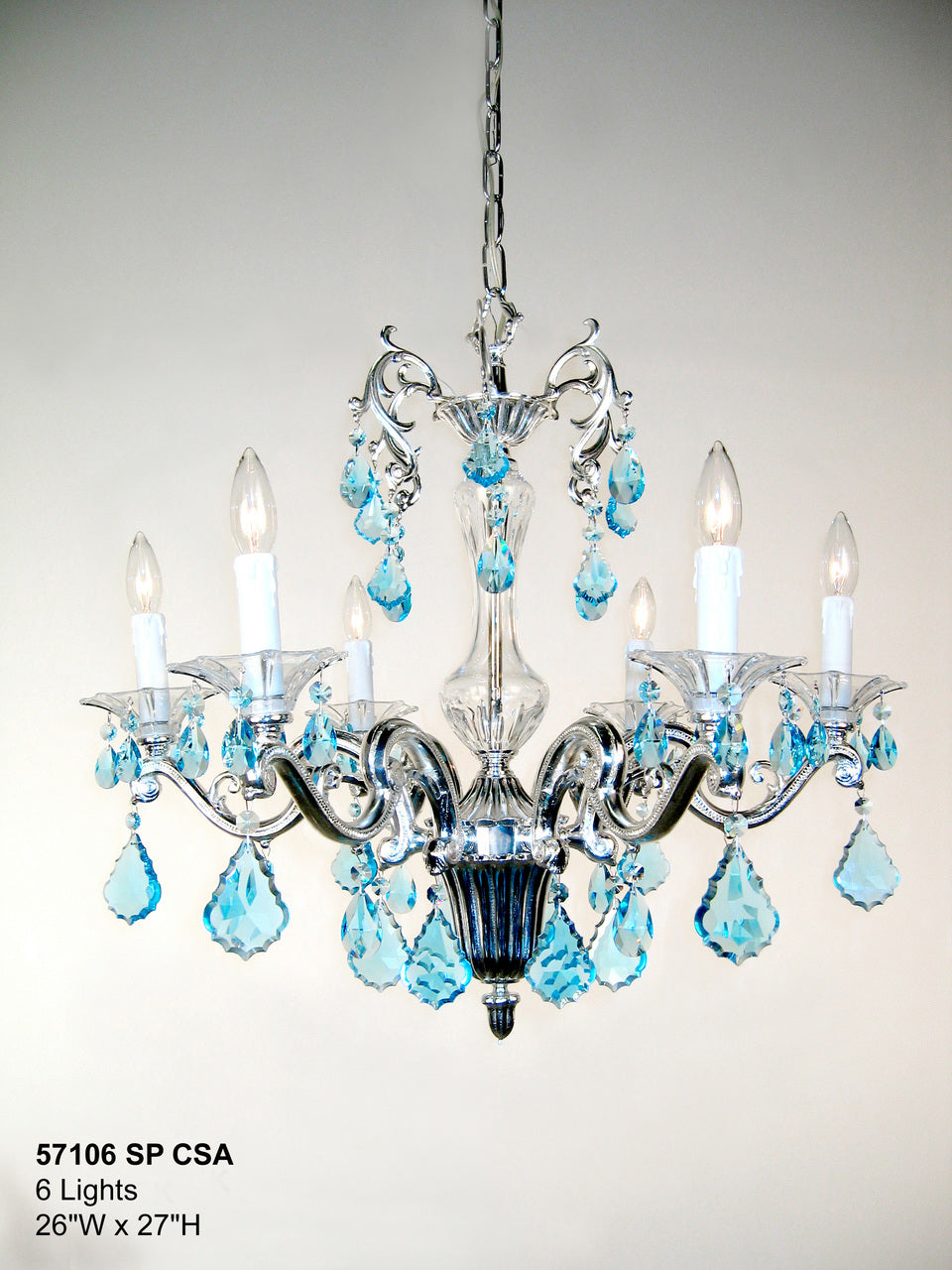 Classic Lighting 57106 SP IRA Via Firenze Crystal Chandelier in Silver (Imported from Spain)