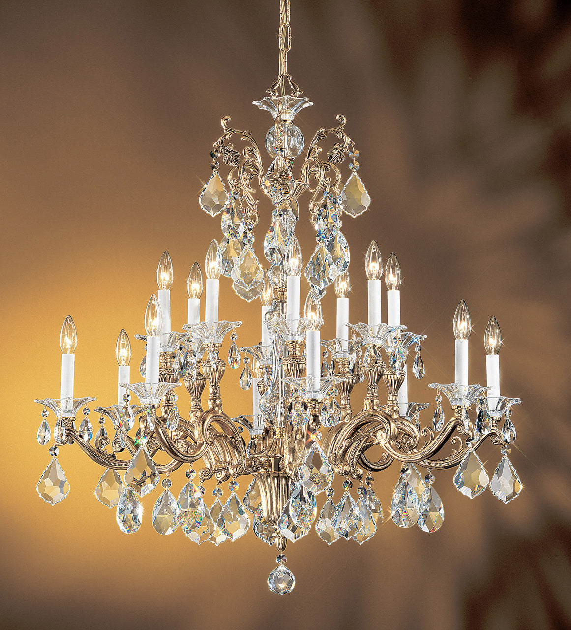 Classic Lighting 57116 BBK CGT Via Firenze Crystal Chandelier in Bronze/Black Patina (Imported from Spain)