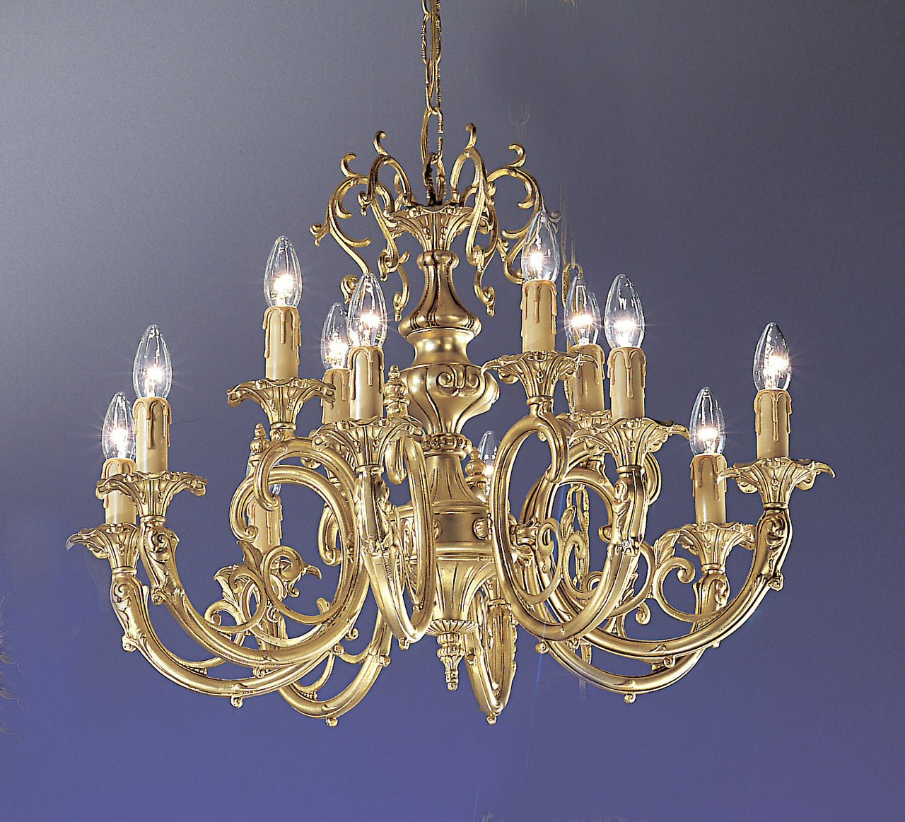 Classic Lighting 5712 SBB SC Princeton Crystal/Cast Brass Chandelier in Satin Bronze/Brown Patina (Imported from Spain)