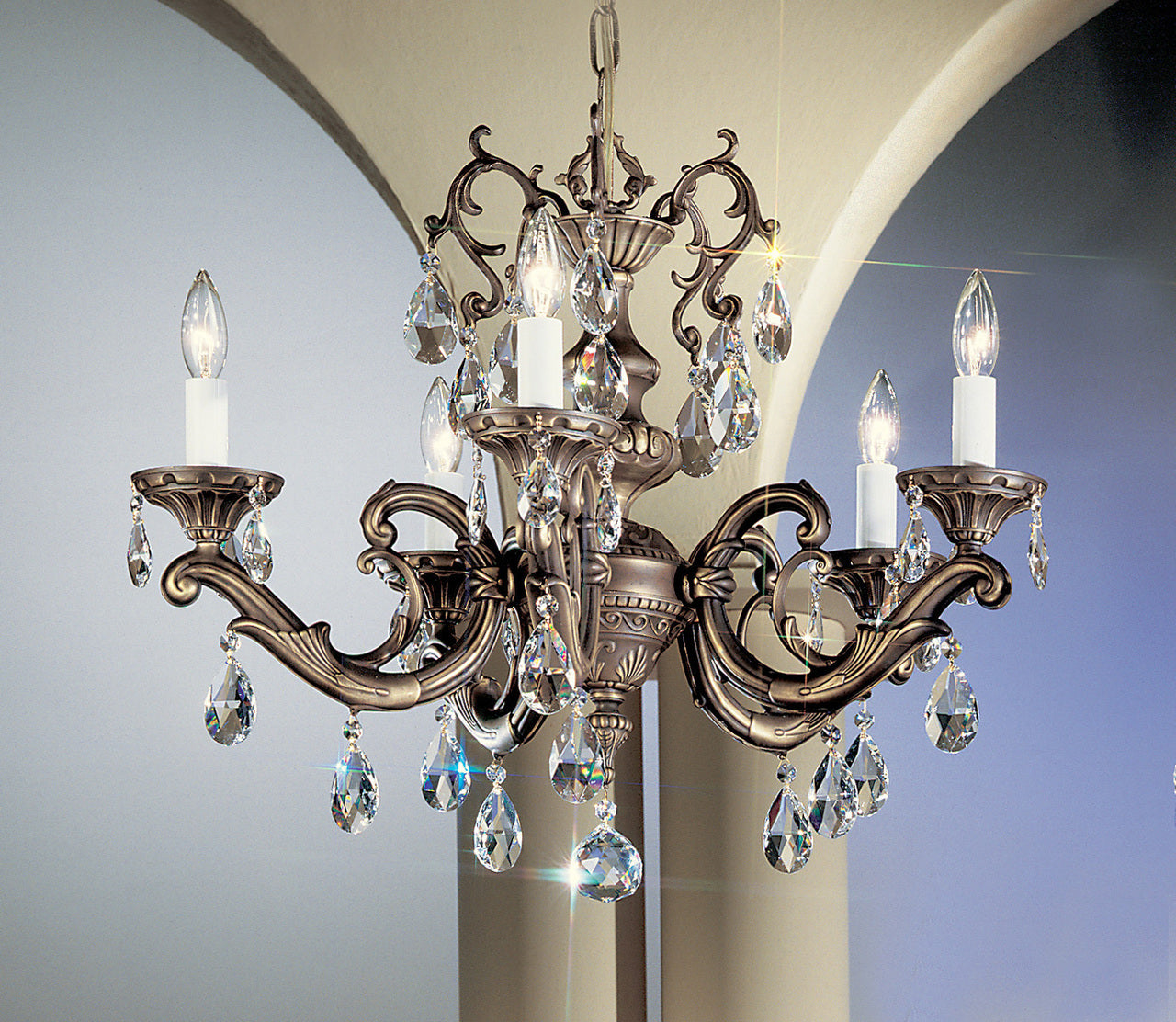 Classic Lighting 57205 RB Princeton II Cast Brass Chandelier in Roman Bronze (Imported from Spain)
