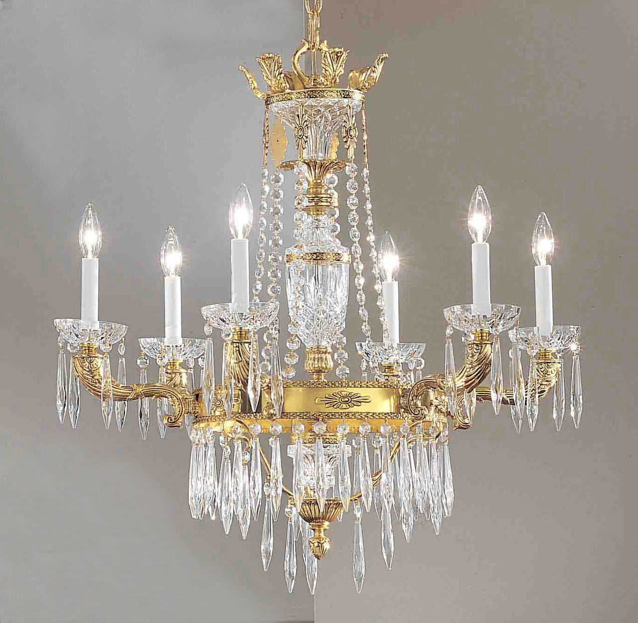 Classic Lighting 57315 AGB AI Duchess Crystal Chandelier in Aged Bronze (Imported from Spain)