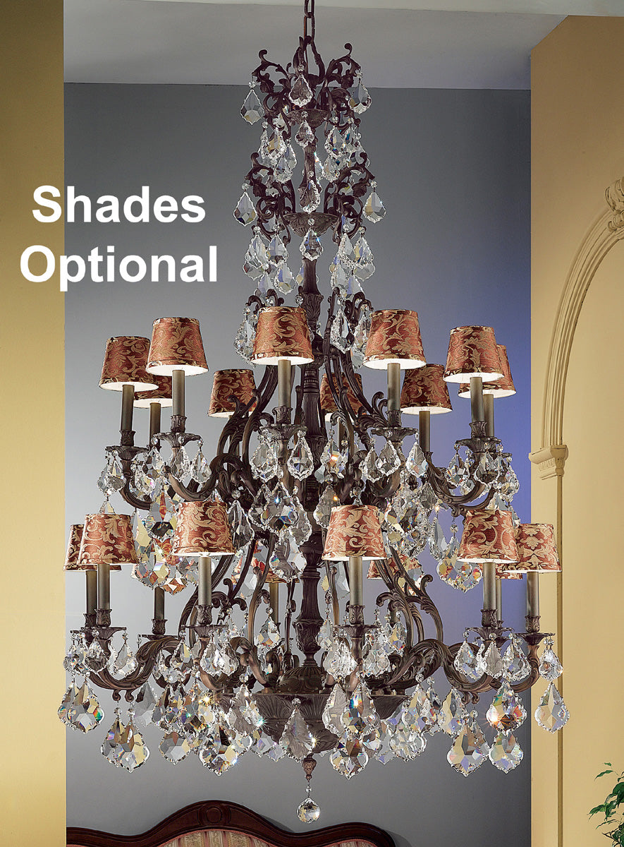 Classic Lighting 57340 AGB CGT BG Majestic Crystal Chandelier in Aged Bronze (Imported from Spain)